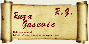 Ruža Gašević vizit kartica